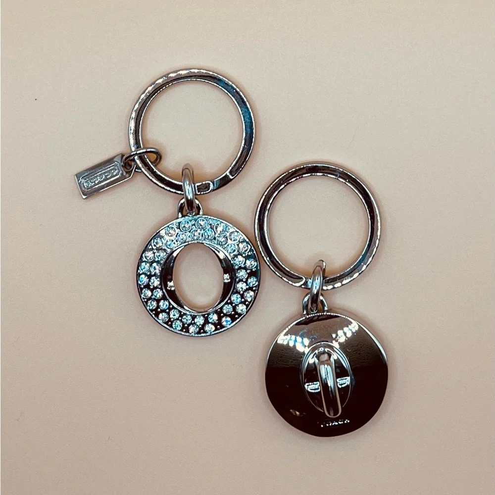 Coach Silver Key Holder with Crystal Accents - Picture 3 of 6